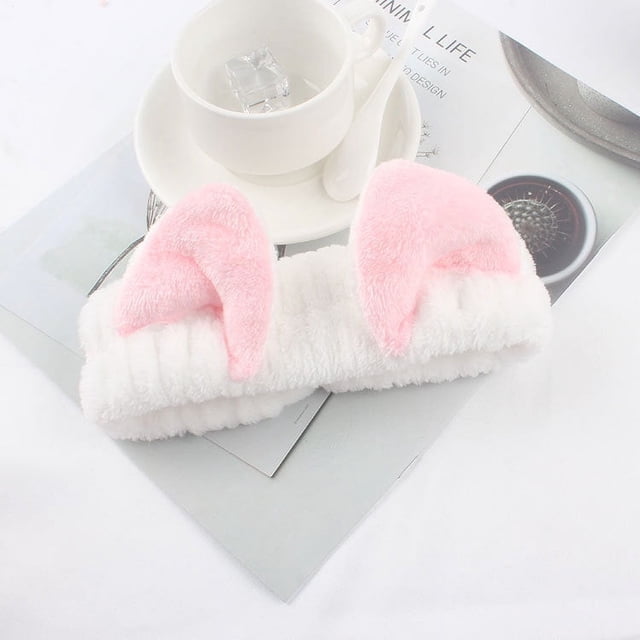 Bonita diadema con orejas de gato tridimensionales, accesorio para el baño, diadema para maquillaje facial