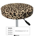 thumbnail image 4 of Kdxio Leopard Print-1 Print Stool Covers Round,Stretch Round Bar Stool Covers Washable Bar Stool Cushion Slipcover for 12-15 Inch Chair, 4 of 7