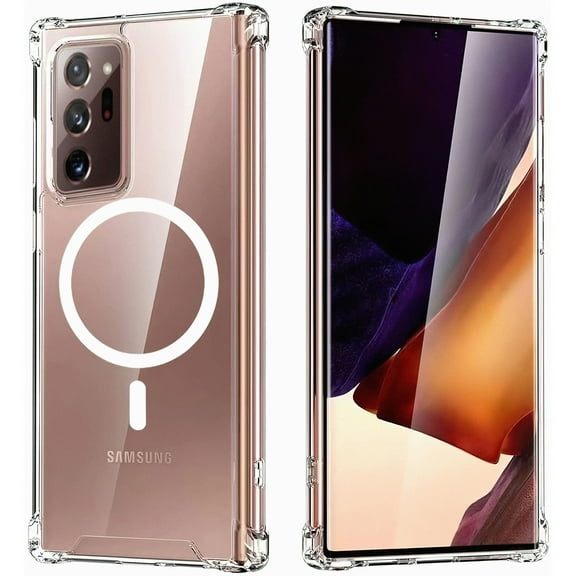 Dteck MagSafe Compatible Samsung Galaxy Note20 Ultra Case, Magnetic Clear Case for Samsung Galaxy Note 20 Ultra 5G, Slim Shockproof Crystal Clear Cover Sleek Protective Case, Transparent