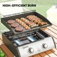 thumbnail image 4 of Outsunny 2 Burner Liquefied Gas Grill, Portable BBQ Grill, Silver, 4 of 10