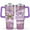 Purple Butterfly (3), variant on Pumpkin Cool Girl 40 Oz Tumbler with Handle Lid and Straw, Stainless Steel Double Walled Vacuum Insulated Cup, Cute Anniversary Wedding Birthday Gifts Tumbler for Women Men Friends Outdoor Indoor