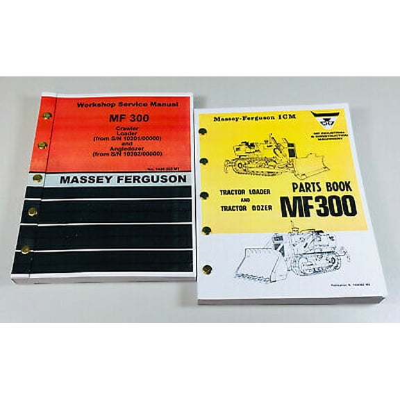Massey Ferguson Mf 300 Crawler Tractor Loader Dozer Service Manual Parts Catalog