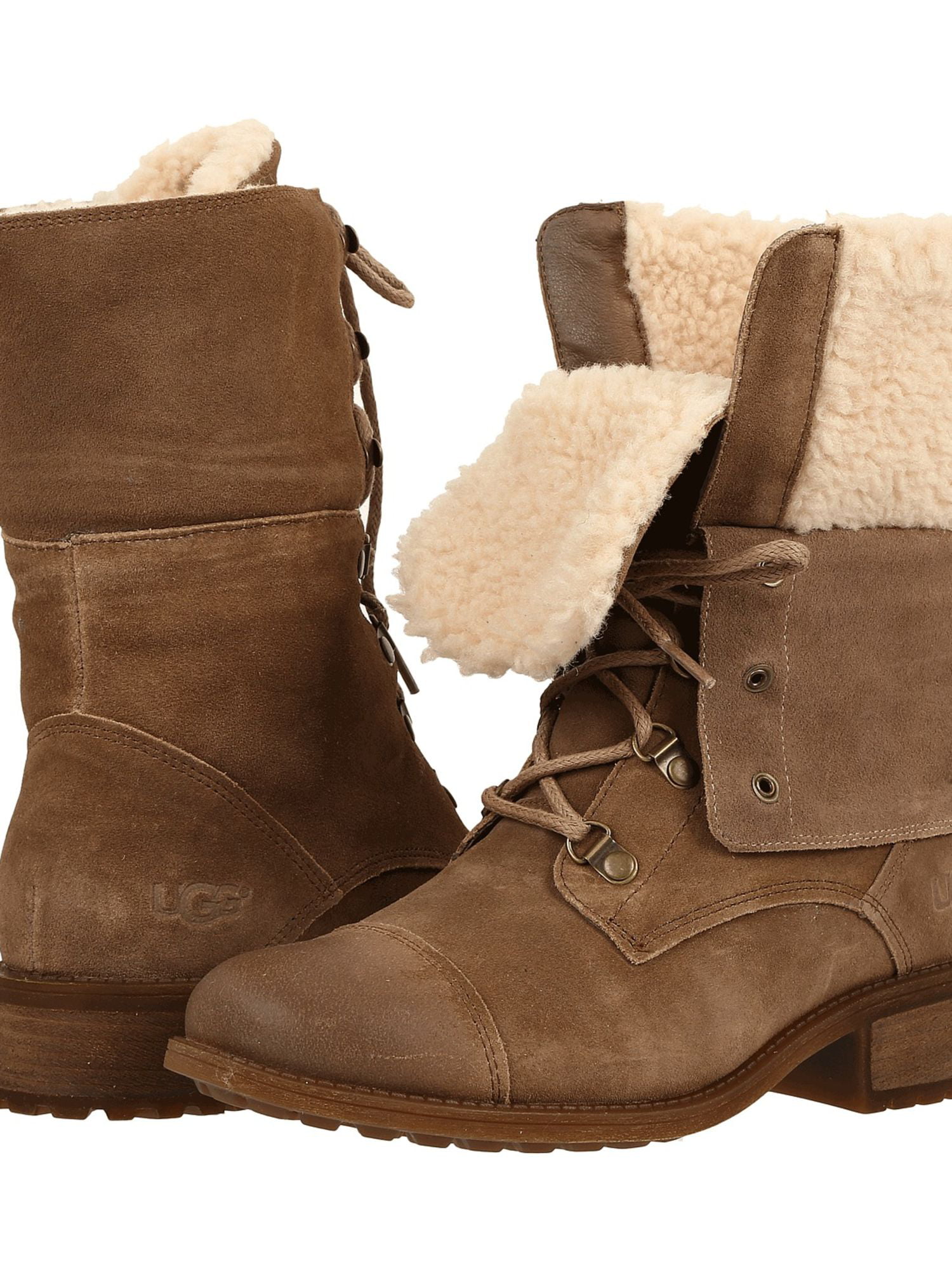 UGG - UGG Women's Gradin Lace Up Fold-Down Combat Boots 1013421 ...