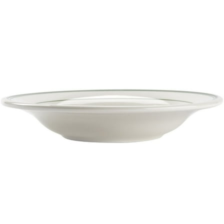 Yanco GB-105 Green Band Pasta Bowl, 16 oz Capacity, 10.5" Diameter, China, American White Color, Pack of 12