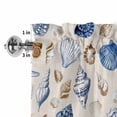 thumbnail image 2 of Summer Marine Life Window Valance for Kitchen, Watercolor Conch Starfish Ocean Shells Vintage Rod Pocket Short Curtain for Small Windows, Light Filtering Decorative Valance, 42 x 18 Inch, 2 of 9