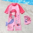 thumbnail image 2 of Laipiong Girls 2 Piece Swimsuit Summer Trendy Cute Print Surfing Rash Guard Sun Swimwear 2026 Hawaiian Beach Vacation Bathing Suits, 2 of 3