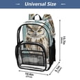 thumbnail image 2 of ALAZA Clear Backpack Owl on Wood PVC Transparent BookBag, 2 of 7
