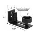 thumbnail image 2 of Kit de corredera resistente con tope de acero al carbono negro 8 en 1, base al ras y rodillos ajustables, sistema de montaje en pared, riel para puerta de granero de resistencia industrial, 2 of 5