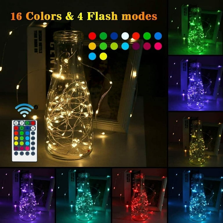 39Ft Color Changing LED String Lights with Remote and Timer - Battery  Powered Fairy Lights for Bedro…See more 39Ft Color Changing LED String  Lights