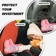 thumbnail image 4 of Pofeuu Salmon Fish Meat Print 2 Pack PU Leather Kick Mat Back Seat Protector, Universal Car Seat Back Organizer, Waterproof Backseat Protector For Most Car, 4 of 8