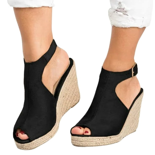Sandalias informales para mujer, sandalias con plataforma a la moda, temperamento, compras diarias, viajes