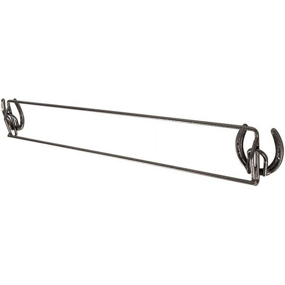 Pro Series Collapsible Stall Front Bar | Decorative & Convenient Horse Blanket Rack | Collapses When Not in Use | Gray Armor Finish for Durability