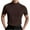 Brown, variant on Chbgutlmr Mens T Shirts Trendy High Neck Short Sleeve Slim Fitting Tops Summer Casual Texture Tshirts