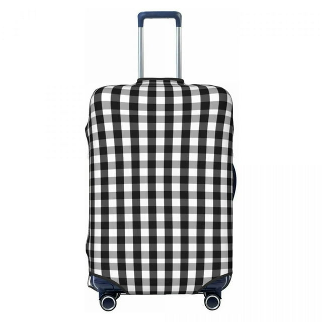 Black And White Checkered Travel Luggage Cover Washable Geometric Checkerboard Suitcase Cover Protector Fit 18-32 Inch