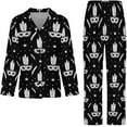 thumbnail image 4 of Top-kevin Latkes Love Challah Season Women's Long-Sleeve Shirt And Full-Length Bottom Pajama Set, 4 of 12