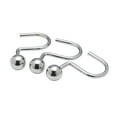 thumbnail image 2 of Live Life Set of 12 Heavy Steel Ball Design Shower Curtain Hooks - Chrome, 2 of 2