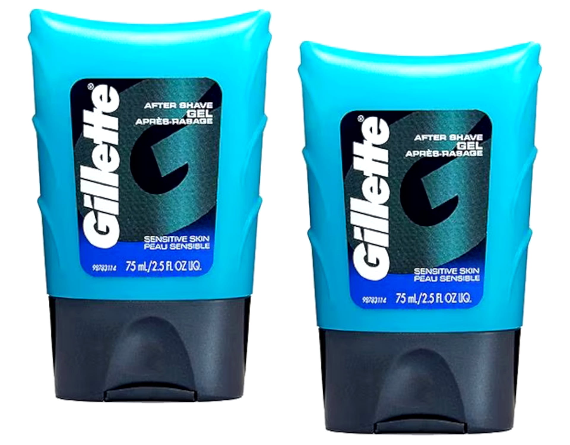 Lot De 2 Gels à Raser Gillette Fusion 5 - Action Peaux Sensibles - Neuf