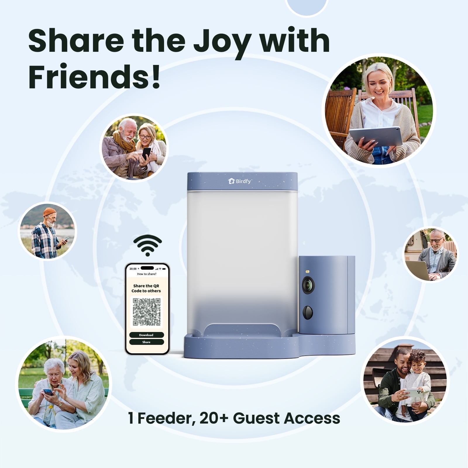 Birdfy Smart Bird Feeder with Camera, 60FPS Smooth Video, AI Bird Identification & Instant Alerts, Auto Capture, Perfect Gift for Bird Lovers