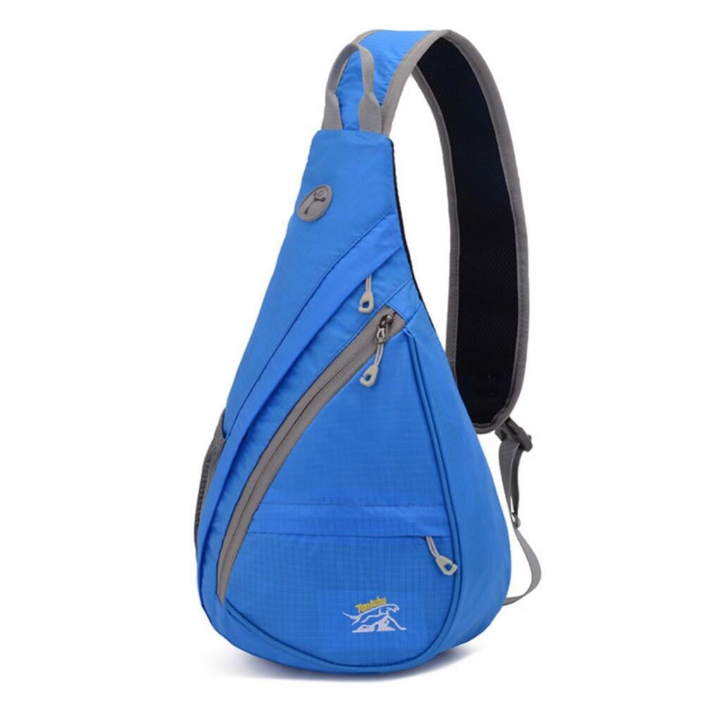 Unisex Large Capacity Nylon Shoulder Chest Bag Crossbody Travel Backpack 