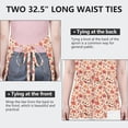 thumbnail image 6 of Autumn Fall Leaves Pattern Apron-Garden Aprons for Women with Pockets-Cotton Linen Waterproof Kitchen Cooking Gardening Aprons Adjustable for Kitchen,Cooking,BBQ and Salon 33"x27", 6 of 7