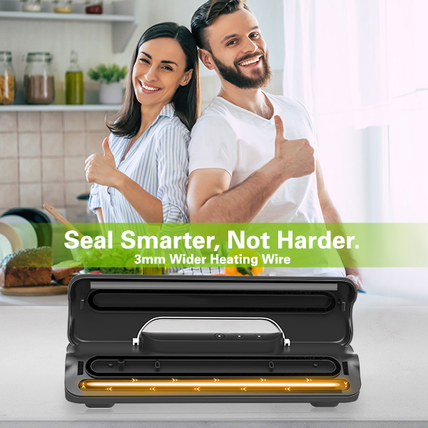 Vacuum Sealer Machine + 10 Vacuum Bags, Fast-Compact/Multi-Functional Food Vacuum Sealer with External Vacuum System