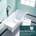 thumbnail image 4 of ANGELES HOME 66" Acrylic Freestanding Bathtub, Soaking White Bathtub with White Drain and Integrated Slotted Overflow Included, 78 Gallons, Glossy White, 4 of 11
