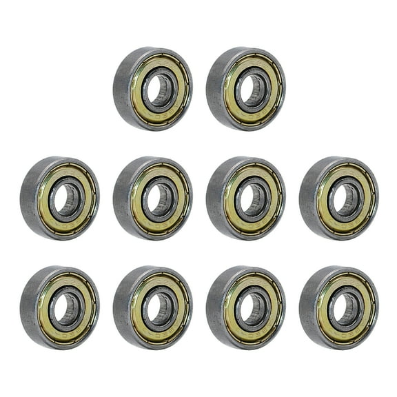 HGYCPP 10Pcs 608ZZ Skateboard Bearings Double Shielded 8x22x7mm Miniature Ball Bearing