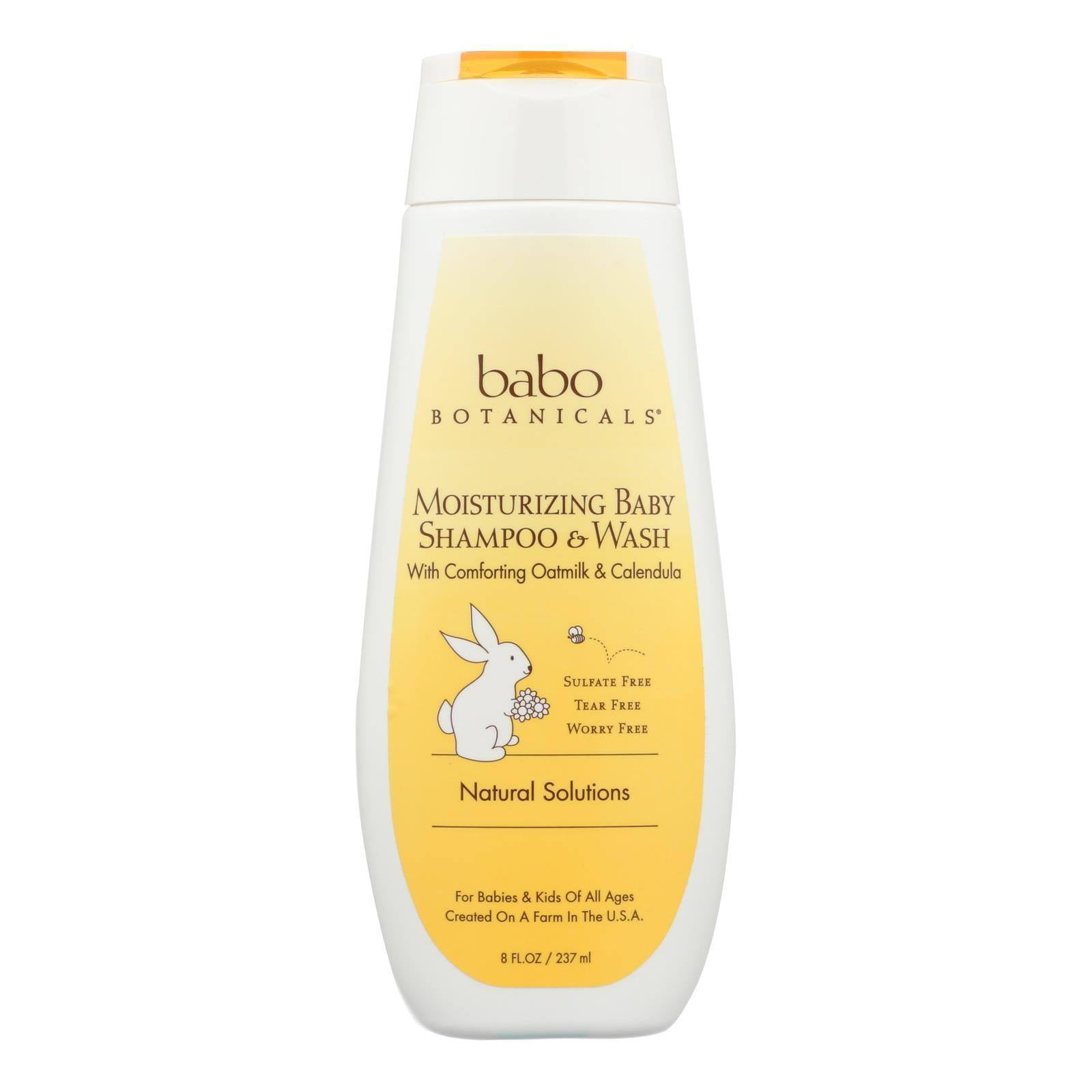 Babo Botanicals-Moisturizing Baby Shampoo and Wash-Oatmilk Calendula-8 fl oz 1092022