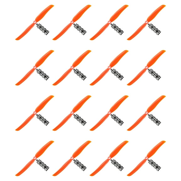 8060 Propellers 8x6 Prop 2-Vane Fixed-Wing Orange Replacement Props with Adapter Rings for RC Airplane, 16 Pack