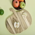 thumbnail image 7 of Vegetable Cutter 2 Pumpkin Shaped Wood Cutting Board for Kitchen Halloween Durable Wooden Food Prep Ideal for Chopping Meat and Vegetables, 7 of 7