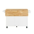 thumbnail image 5 of Oak-accented White - Drop-leaf and Multi-functional - In Dining or Kitchen - Serves Multiple Purposes, 5 of 6