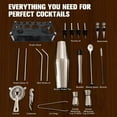 thumbnail image 2 of Behome Bartender Kit, 20-Piece Boston Stainless Steel Bartender Kit with Acrylic Stand, Bar Set Cocktail Shaker Set for Drink Mixing, Silver, 2 of 7