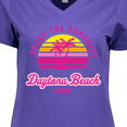 thumbnail image 4 of Inktastic Summer Enjoy the Sunshine Daytona Beach Florida in Pink Women's V-Neck T-Shirt, 4 of 5