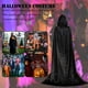 thumbnail image 4 of Cape Cloak Cosplay Disfraz Vampiros Disfraces Halloween Unisex Single/Double Face Long Stand Collar/Capucha Grim Reaper para Fiesta Adultos La Rojo, 4 of 8