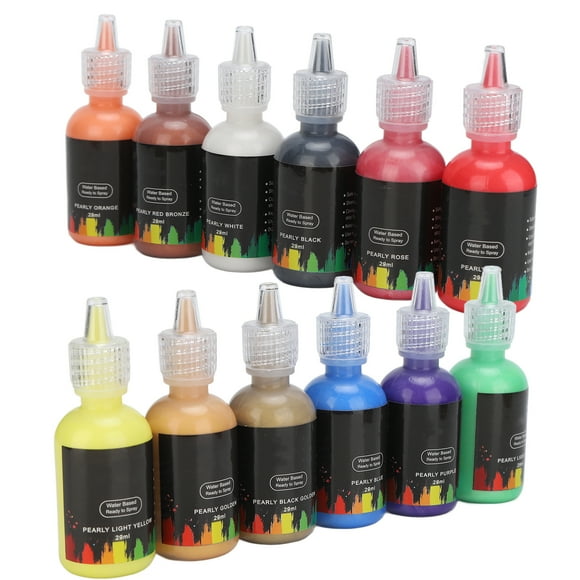 DIY Paint, Uniform Bright Color Water Based Art Paint Safe Mild for Textile for Car for Airbrush
