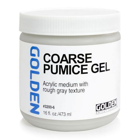 Golden Pumice Gel Medium - Coarse, 16 oz jar