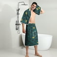 thumbnail image 6 of Colevkie 2 Pieces Bath Wrap Set Soft Absorbent Bath Skirt & Shower Towel for Men Wearable Beach Towel for Home Hotel Sauna Quick Drying Printed Clovers Pattern, 6 of 7