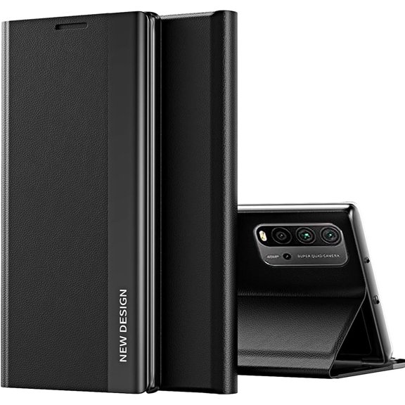 for Xiaomi Redmi 9T (Not Note 9T) Bracket Pagnetic Leather Cover for Xiaomi Poco M3 Shockproof Protection Flip Phone Case for Xiaomi Redmi 9T CX Black