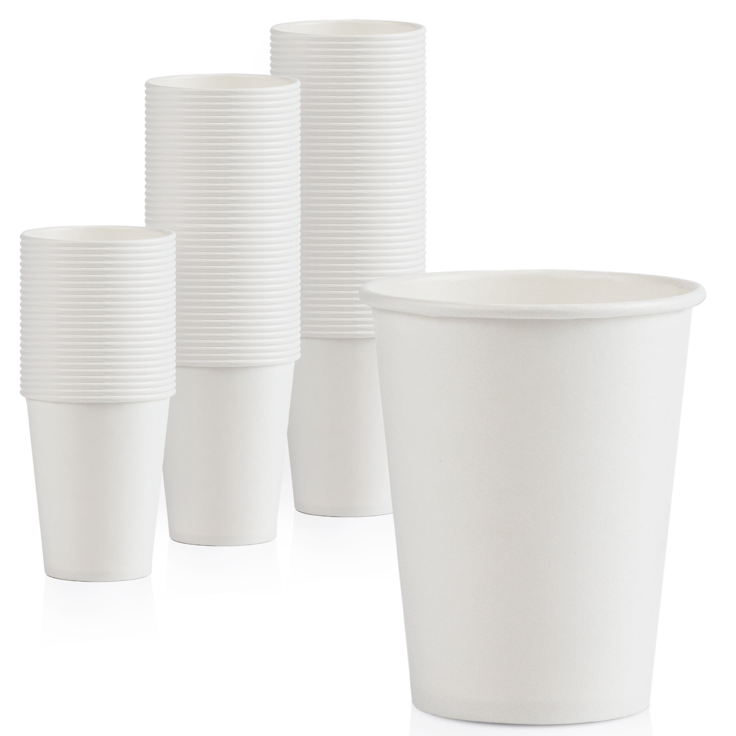 50pcs/cups 8oz Disposable Coffee White Paper Cups Single Wall Party Takeaway Tea 