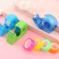 thumbnail image 2 of Pack of 5pcs Mini Small Size Adhesive Tape Dispenser with Adhesive Tape(Random Colors), 2 of 5