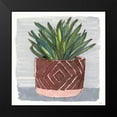 thumbnail image 2 of Stellar Designs Studio 15x15 Black Modern Framed Museum Art Print Titled - Potted Agave II, 2 of 5