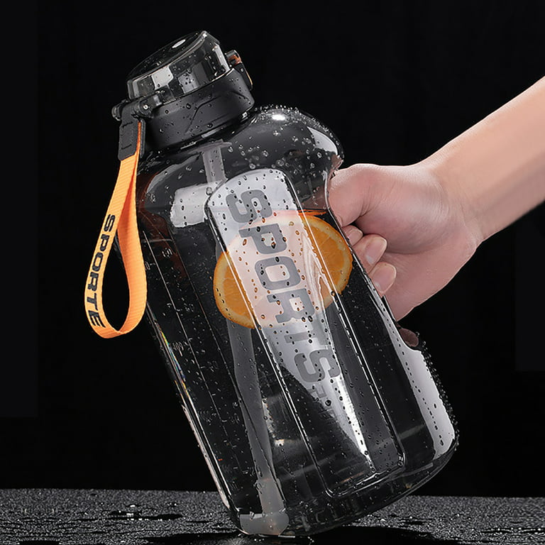 LeKY 1500/2200ml Ergonomic Handgrip Large Capacity Sport Water Kettle  One-Key Opening Transparent Soft Straw Sport Water Bottle for Indoor  outdoor 