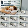 thumbnail image 3 of Stylish Digital Alarm Clock, Mirror Large Display Design, Adjustable Brightness & Night Mode, for All People (White), 2 Alarm Clock Settings with 40 Music Ringtones and 3 Sound, 3 of 5