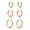 Rose Gold, variant on LeCalla 925 Sterling Silver 18K Yellow-Gold Plated Post Small Hoop Earrings Hypoallergenic CZ Huggie Hoop Earring for Women Set of 3 Pair (8MM, 10MM, 12MM)