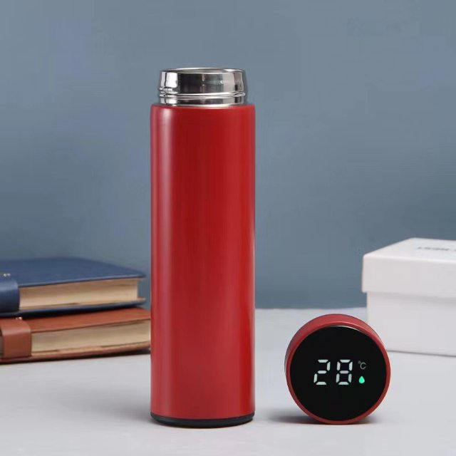 Taza inteligente con pantalla digital de temperatura, taza de acero inoxidable 304 con aislamiento comercial, taza recta, taza de regalo de alta gama