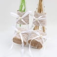 thumbnail image 4 of MINKUROW Day Napkin Rings Set of 4, Lace Burlap Napkin Ring,Pearl Linen Farmhouse Serviette for Valentines’ Day,Daily Use and Decor Lace Pearl, 4 of 6