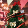 thumbnail image 4 of Mini lazo pequeño de Navidad, adornos de árbol de Navidad, oro, plata, rojo, Bowknot, fiesta de año nuevo, artesanía, coronas, decoración, 12 piezas, 4 of 4