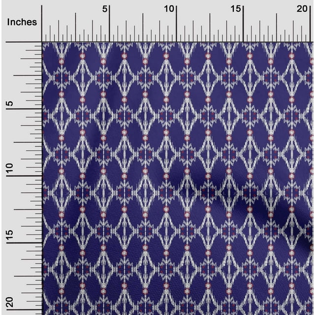 oneOone Cotton Flex Fabric Geometric Ikat Printed Fabric 1 Yard 40 Inch Wide