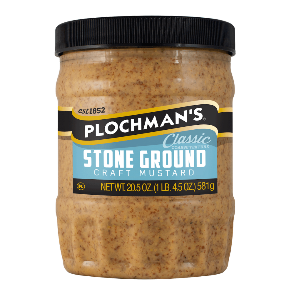 Plochman's Natural Stone Ground Mustard, 20Ounce Jar, 2 Pack