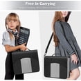 thumbnail image 3 of MoKo Zipper Binder, 3-Inch 3 Rings Binder with Zipper, 600 Sheet Capacity Multi-Pocket School Bag Organizer, Handle and Shoulder Strap Included, Blac, 3 of 7
